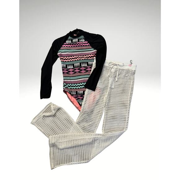 2 Piece Bundle NWT Swim Body Suit and NWT Mesh Pull on Pant Size S - QUICK SHIP - Picture 5 of 5